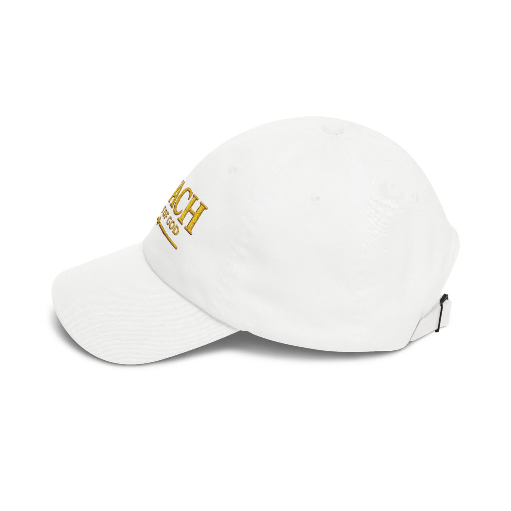 Ruach 'Spirit of God' Classic Dad Cap – Embroidered White Baseball Hat