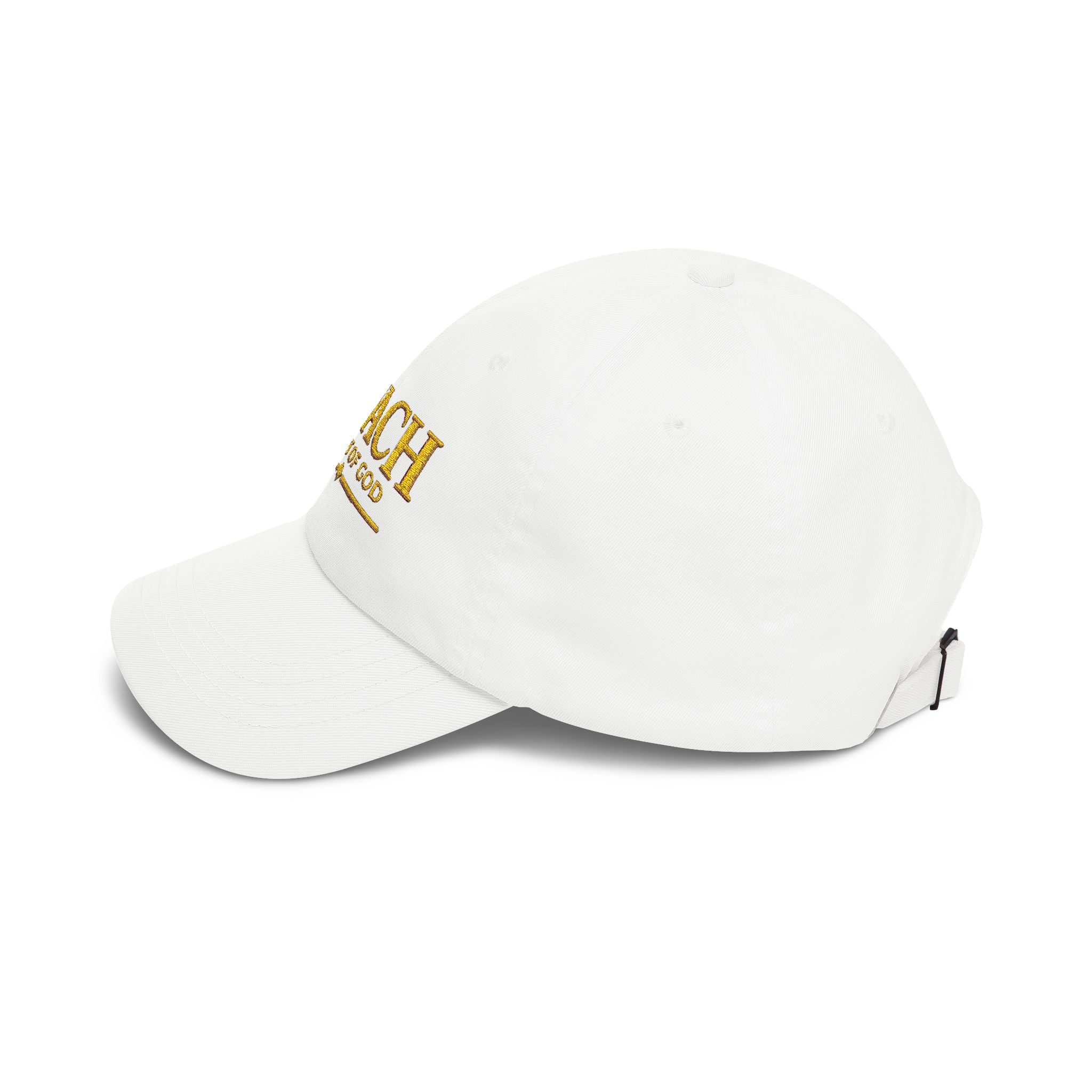 Ruach 'Spirit of God' Classic Dad Cap – Embroidered White Baseball Hat